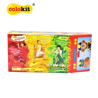 Bút sáp 12 màu Colokit CR-C022 (Thiên Long)
