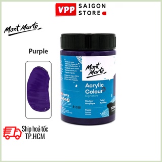 Màu Acrylic Mont Marte 300ml - Purple - Acrylic Colour Paint Signature 300ml (10.1oz) - MSCH3015