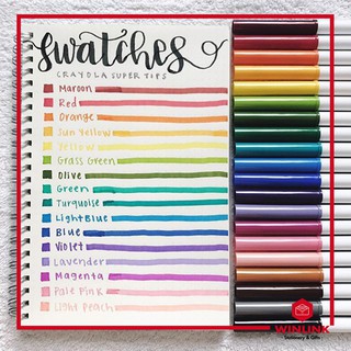 Bút lông vẽ nét thanh nét đậm Crayola Supertip Mỹ bán lẻ (được lựa màu)