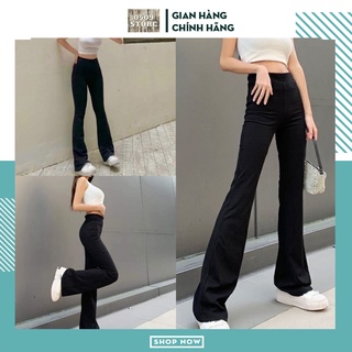 Quần legging ôm ống loe dáng dài, Quần ống loe cap cao dáng dài