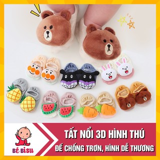 TẤT NỔI 3D hình thú chống trượt  cho bé sơ sinh (0-9 tháng)