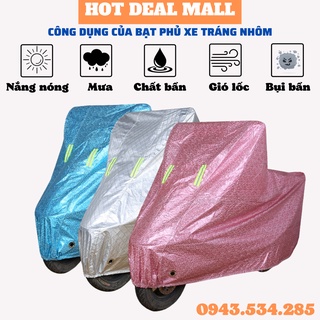 Bạt trùm phủ xe máy có khả năng che kín Xe máy, chất liệu vải 2 lớp tráng nhôm cách nhiệt chống thấm nước