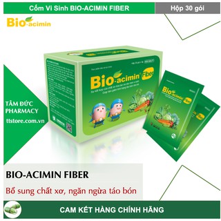 BIO-ACIMIN FIBER [Hộp 30 gói] - Cốm vi sinh Bioacimin bổ sung chất xơ tự nhiên, ngăn ngừa táo bón cho bé