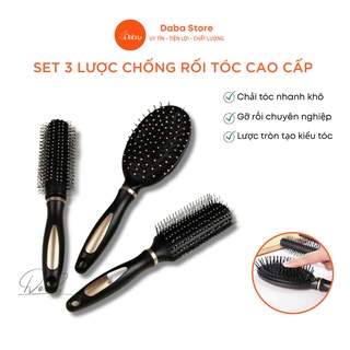 Set 3 lược cao cấp , gỡ rối tóc , lược sóng lược chải tóc gỡ rối tiện lợi