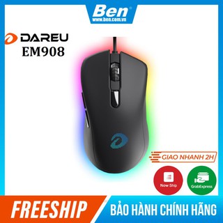 Chuột Gaming DAREU EM908 (LED RGB, BRAVO sensor)