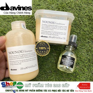 [Davines-Italia] Combo gội xả tinh dầu Davines Nounou 250mlx2/50ml