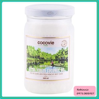 [DƯỠNG MỀM TÓC] Tinh Dầu Dừa Hữu Cơ Cocovie Chai 260ml Dưỡng Tóc- Dưỡng Thể- Cấp Ẩm Chống Rạn Da.