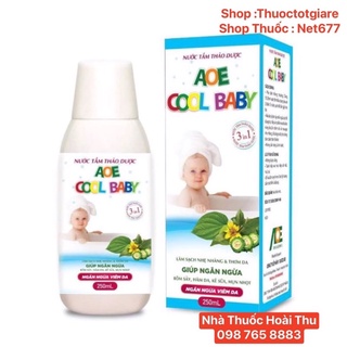 AOE Cool Baby - Nước tắm gội thảo dược cho Bé, hết Rôm rẩy, Mẩn ngứa