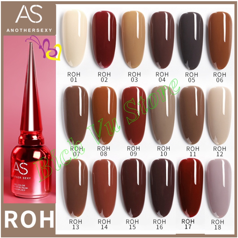 Sơn Gel AS mã ROH | mẫu chai đỏ(hơ đèn tia UV)