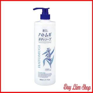 Sữa tắm dưỡng trắng da HATOMUGI giữ ẩm nhật bản 800ml‎