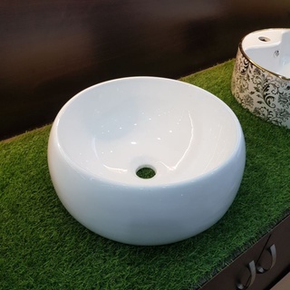 Chậu tròn lavabo bàn đá 40x40x16