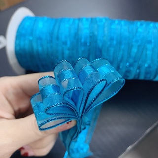 Ruy băng kiểu màu xanh 1,8cm
