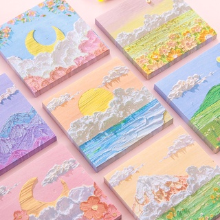 Tập Giấy Ghi Chú/Giấy Note 80 Tờ Hình Phong Cảnh 3D Ngộ Nghĩnh