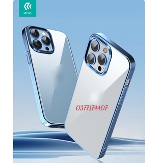 Ốp lưng Devia trong cứng viền màu Glimmer cho iPhone 14, 14 Max, 14 Pro, 14 Pro Max chính hãng không ố màu