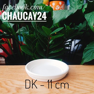 Dĩa lót chậu đất nung đường kính 11 cm trồng terrarium, sen đá, xương rồng