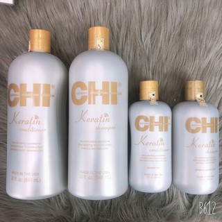 Bộ dầu gội xả CHI Keratin Reconstructing Phục hồi tóc hư tổn ( phục hồi tóc hư tổn )