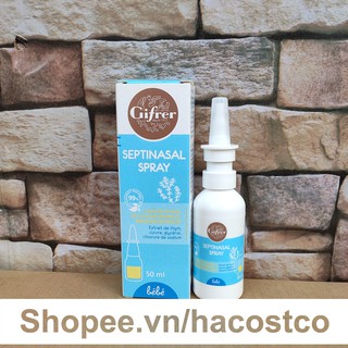 Xịt muối biển Septinasal Spray Gifrer 50ml của Pháp