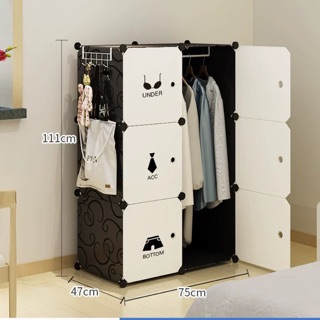 TỦ NHỰA LẮP GHÉP THÔNG MINH 6 Ô ĐỂ ĐỒ ĐA NĂNG
