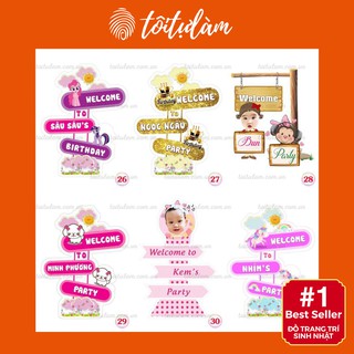 Cây welcome phụ kiện trang trí bàn tiệc sinh nhật cho bé trai, bé gái 40-45cm - Tôi Tự Làm
