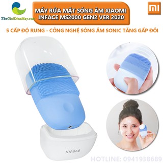 [Màu ngẫu nhiên] Máy rửa mặt sóng âm Xiaomi InFace MS2000 Gen2 Ver 2020 thế hệ mới 5 mức rung - Bảo hành 6 tháng