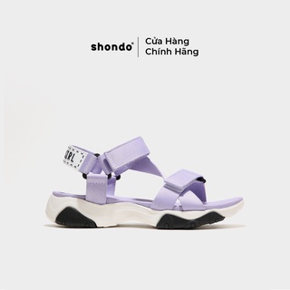 Sandals Shondo Girly tím lavender đế trắng GIM0092