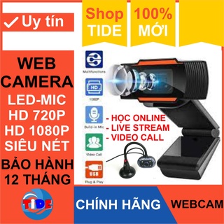 Webcam siêu nét HD 1080P / 720P đế kẹp và cao cổ – Có Mic và đèn Led hỗ trợ học trực tuyến – Bảo hành 12 tháng