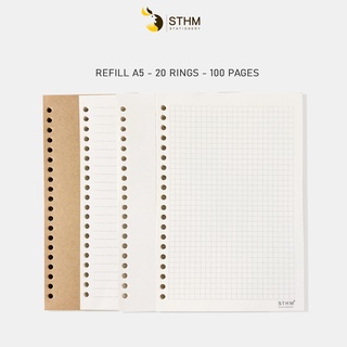 Ruột giấy refill - A5 - Sổ còng - 20 lỗ - STHM Stationery
