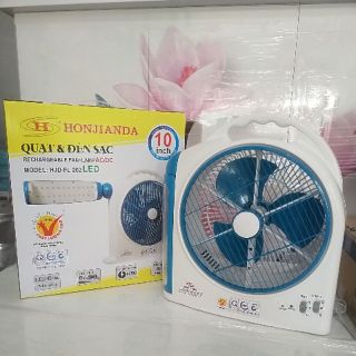 [Mã ELHA22 giảm 6% đơn 300K] Quạt tích điện Honjianda HJD-FL 202 + đèn led