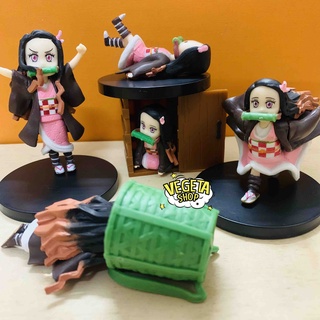 Mô hình Kimetsu No Yaiba - Mô hình thanh gươm diệt quỷ - Kamado Nezuko các tư thế ngộ nghĩnh dễ thương - 6~8cm