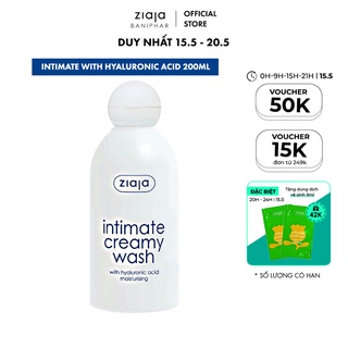Dung Dịch Vệ Sinh Phụ Nữ Intimate With Hyaluronic Acid ZIAJA BANIPHAR Hỗ Trợ Dưỡng Ẩm, Làm Sạch 200ml