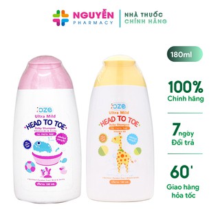 Sữa tắm gội trẻ em OZE Ultra Mild Head To Toe - Hết rôm say, mẩn ngứa, an toàn cho da bé