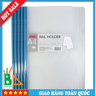 File Rút Gáy Deli 5530 Chất Liệu Dày, Đựng Tài Liệu Gọn Nhẹ Lưu Trữ 30-40 Tờ Giấy