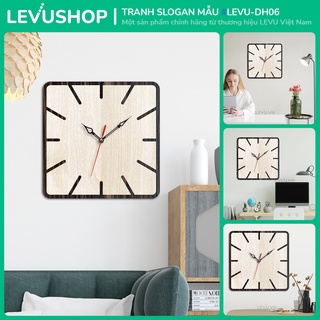 Đồng hồ treo tường Hình Vuông LEVU-DH06 trang trí phòng khách