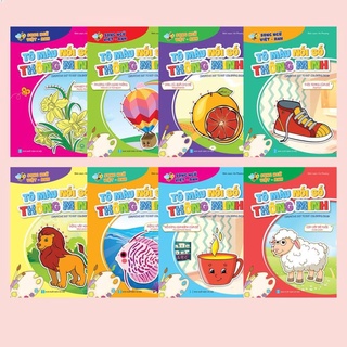 Sách - Combo 8 Tập Tô Màu Nối Số Thông Minh .