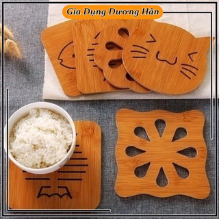 COMBO 3 MIẾNG LÓT NỒI CỐC CHÉN BẰNG GỖ