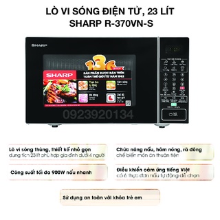 Lò vi sóng Điện tử, 23 lít Sharp R-370VN-S