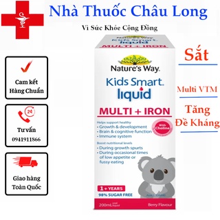 Siro Uống Nature's Way Kids Smart Liquid Multi + Iron Hỗ Trợ Nâng Cao Sức Đề Kháng Cho Trẻ 200ml - Hàng nội địa