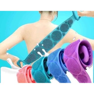 Đai cọ lưng bằng SILICON 2 măt -Chà lưng cọ, tắm tiện lợi