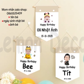 Cờ treo in ảnh bé by Lemon Decor