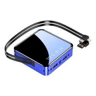 Pin Sạc Dự Phòng E100 Mini 20.000mAh Tích Hợp Sẵn 2 Dây Cáp Sạc Kép