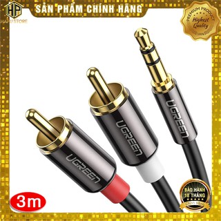 [Mã ELHACE giảm 4% đơn 300K] Dây loa 3.5mm ra 2 đầu hoa sen (RCA) Ugreen 10590 dài 3m chính hãng - Hapustore