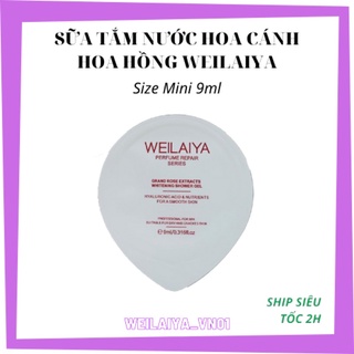 [Size mini] Sữa tắm nước hoa Weilaiya tinh chất hoa hồng Damask Hũ 9ml