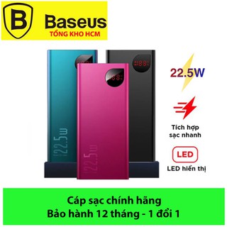 [Bản 2021] Pin sạc dự phòng Baseus 30000mAh Adaman Metal Digital Display Quick Charge 22.5W (QC3.0/ PD3.0/ SCP/ AFC QC)