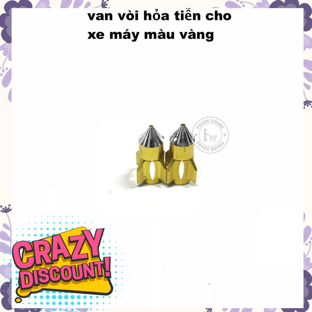 van vòi hỏa tiễn cho mọi xe máy màu vàng thanh khang 006001282 (1 cặp)