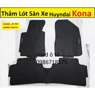 Thảm Lót Sàn Cao Su Đúc Xe Huyndai KONA 2022-2018 Mẫu Tổ Ong Cao Cấp