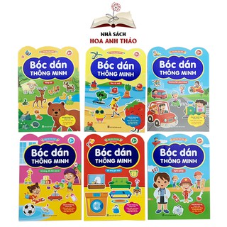Sách Bóc dán thông minh song ngữ Việt Anh dành cho trẻ từ 26 tuổi (Bộ 6 cuốn)