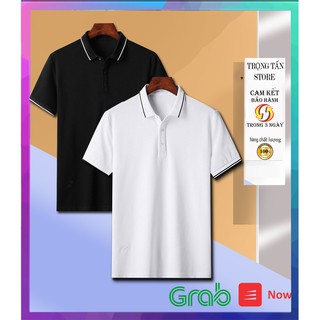 Áo Polo Nam Viền Tay Phong Cách Unisex Hai Màu Chất Liệu Cotton Cá Sấu Cao Cấp - AC120