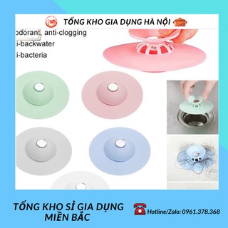 Nắp đậy lọc rác bồn rửa chén bát silicon, bịt nắp cống ngăn chặn khử mùi hôi nhà vệ sinh, thông tắc thoát nước sàn 88051
