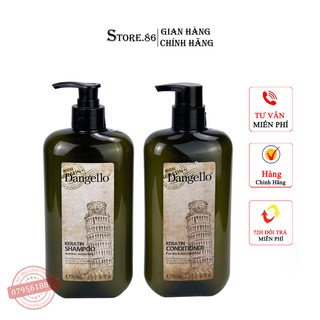 Dầu gội collagen phục hồi tóc hư tổn, khô sơ, kiềm dầu, sạch gàu,gội không ngứa cặp gội xả DANGELLO chính hãng 500–800ml