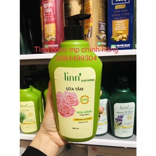 Sữa tắm Linn Saroma chiết Xuất hoa hồng   giúp dưỡng  ẩm, sáng da, hương thơm quyến rũ chai 400ml